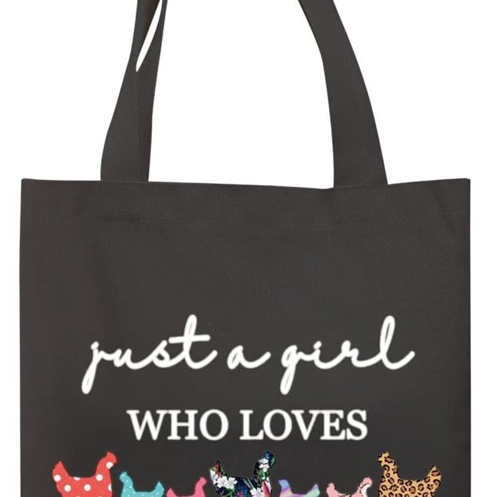Chicken Lover Tote Bag Canvas Water Resistant Fun Chicken Farmer Gift